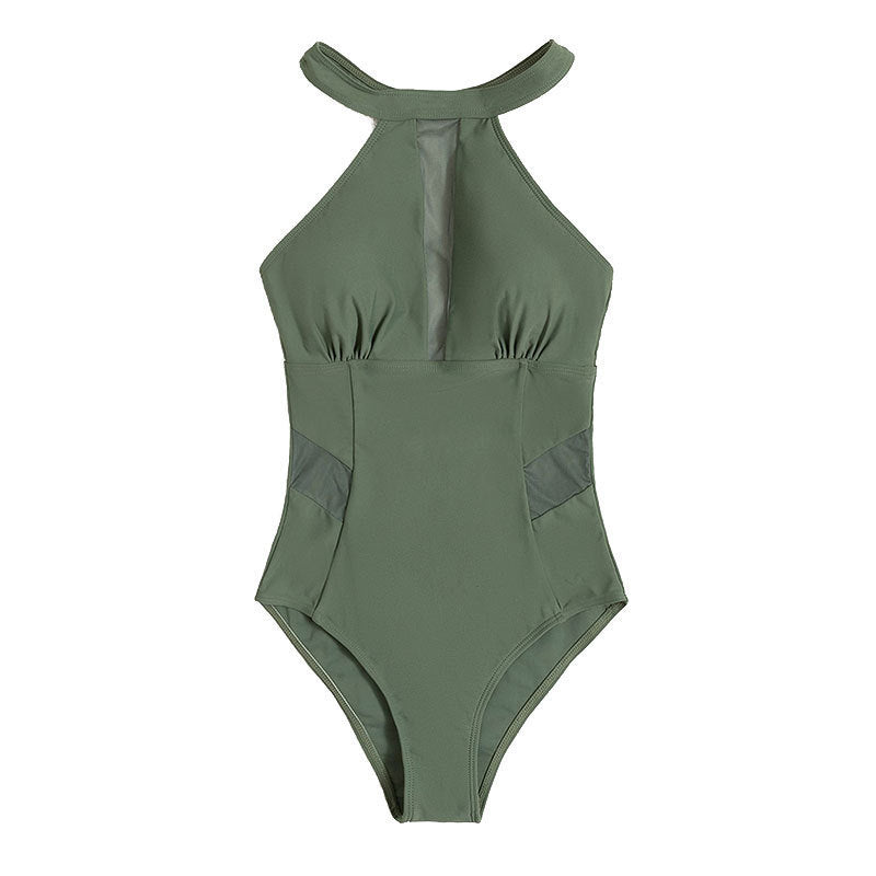 Damen Sportlicher Badespielanzug mit transparenten Einsätzen Echo Archiv