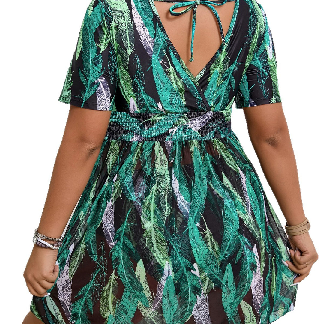 Damen Blumenkleid mit gesmoktem Unterteil Echo Archiv