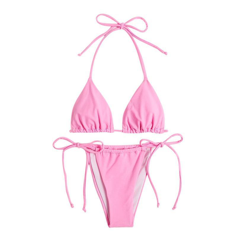 Damen Triangel-Bikini mit verstellbaren Schnürdetails und elastischem Bund Echo Archiv