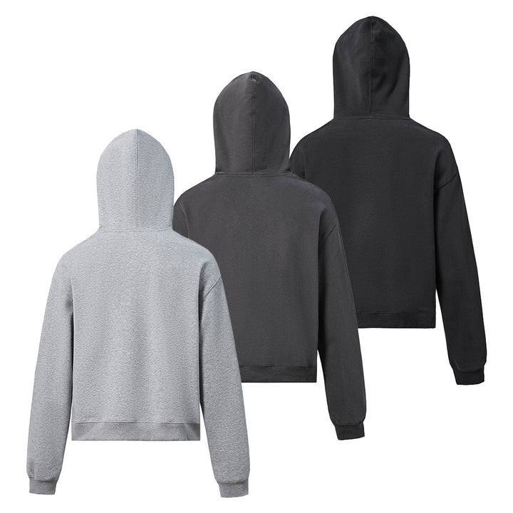 Unisex Kapuzenpullover aus Bio-Baumwoll-Fleece mit Kängurutasche und leicht verkürzter Passform Echo Archiv