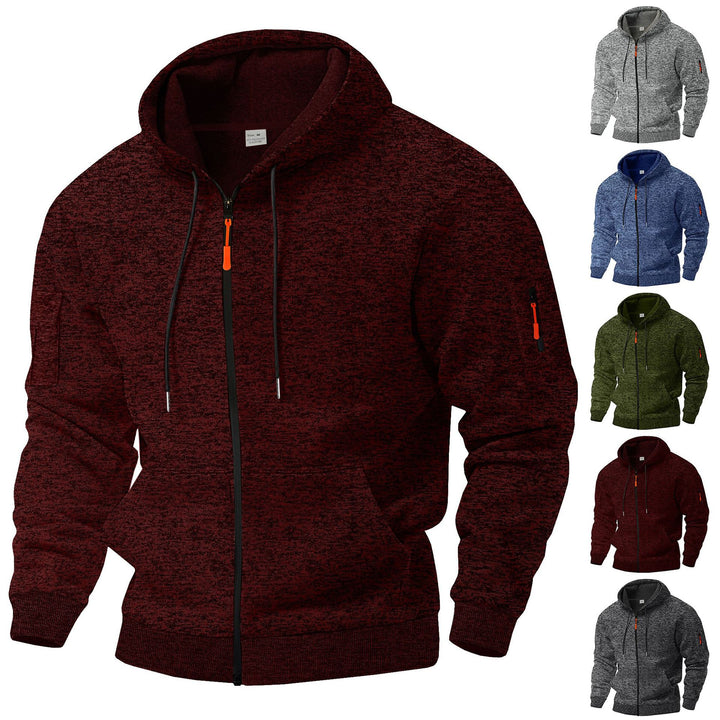 Herren Sportliche Kapuzenjacke mit innovativem Materialmix und praktischen Reißverschlusstaschen Echoarchiv