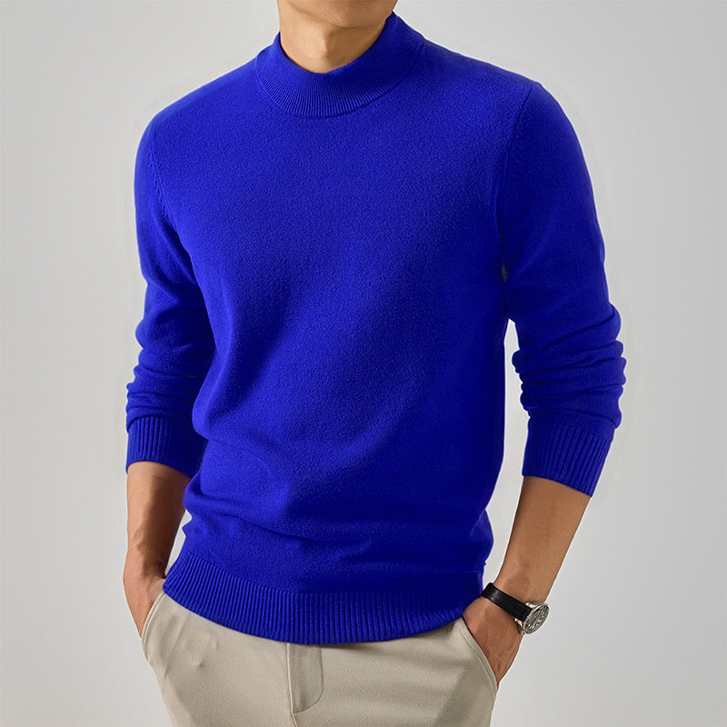Herren Kurzer Rollkragen-Feinstrickpullover mit schmaler Silhouette Echo Archiv