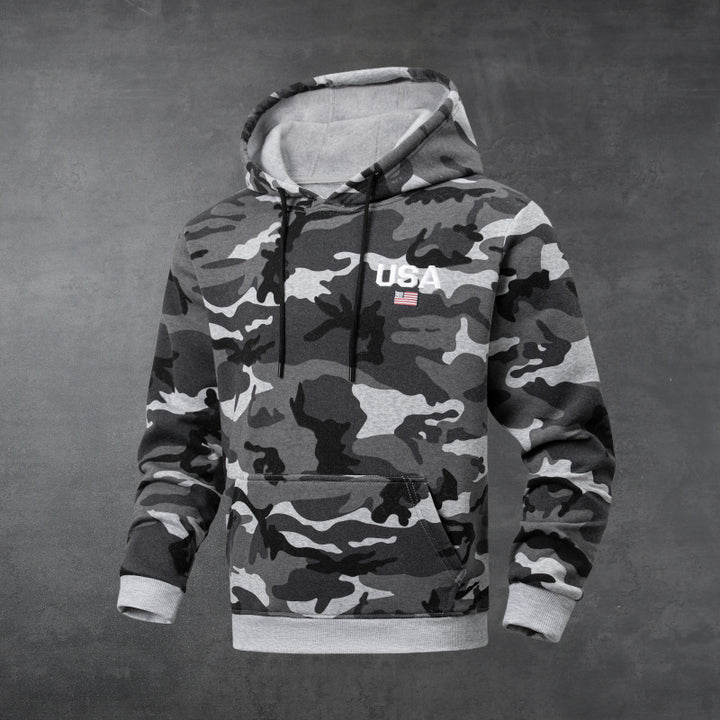 Herren Kapuzenpullover im Camouflage-Design Echo Archiv