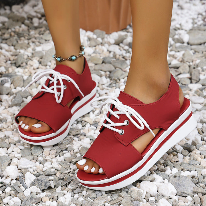 Damen Sportliche Sneaker-Sandalen mit offenem Zehenbereich und modischem Obermaterial Echo Archiv