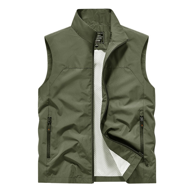 Herren Atmungsaktive Utility‑Weste mit Mesh‑Futter, wind- & wasserabweisender Außenlage & Reißverschlusstaschen Echo Archiv