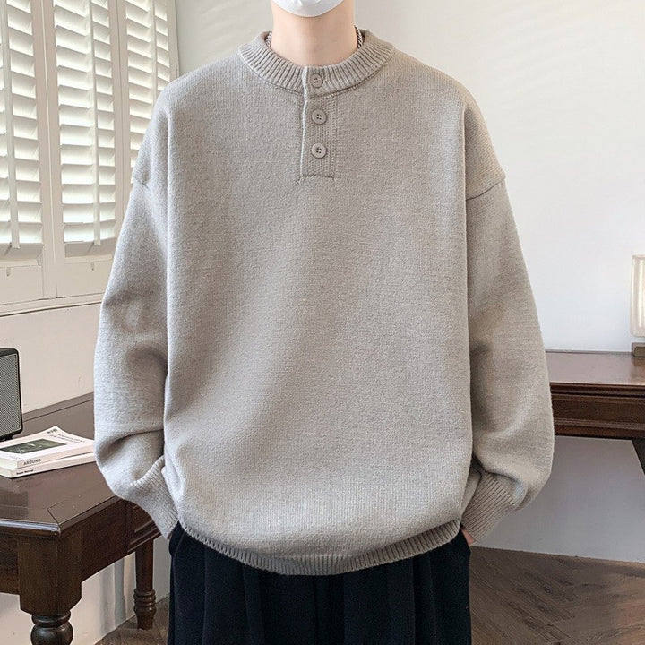 Herren Bequemer Strickpullover mit Knopfleiste Echo Archiv 1787799372