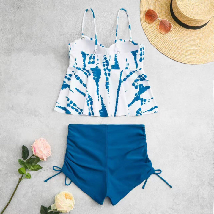 Damen Tankini-Set mit elegantem Volant-Oberteil und hohem Taillenslip Echo Archiv