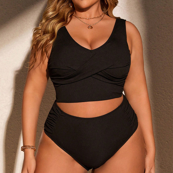 Damen Premium Bikini-Set mit elegantem Wickeldesign und hohem Bund Echo Archiv