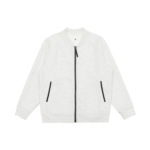 Unisex Sweatjacke im Bomberstil mit durchgehendem Reißverschluss, Raglanärmeln und Kontrastbesatz Echoarchiv