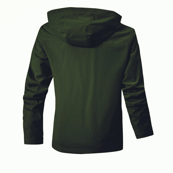 Herren Wasserdichte Fieldjacke mit Kapuze, reflektierenden Streifen und kariertem Innenfutter Echoarchiv