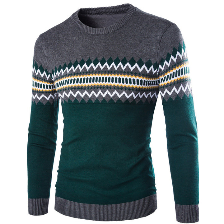 Herren modischer Strickpullover mit geometrischem Muster Echoarchiv