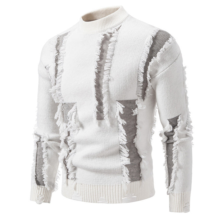 Herren Pullover mit auffälligem Fransen-Design Echoarchiv