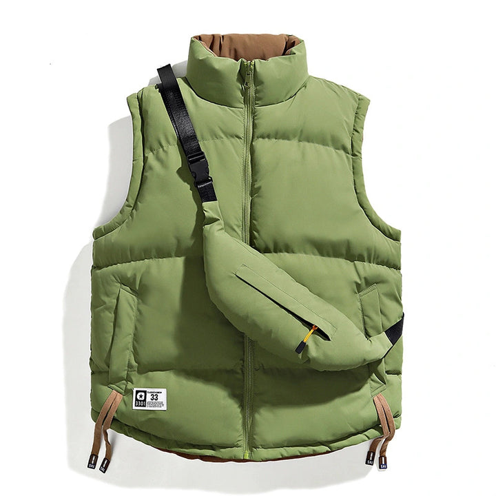 Herren isolierte Outdoor-Weste mit praktischen Seitentaschen und verstellbarem Saum Echoarchiv
