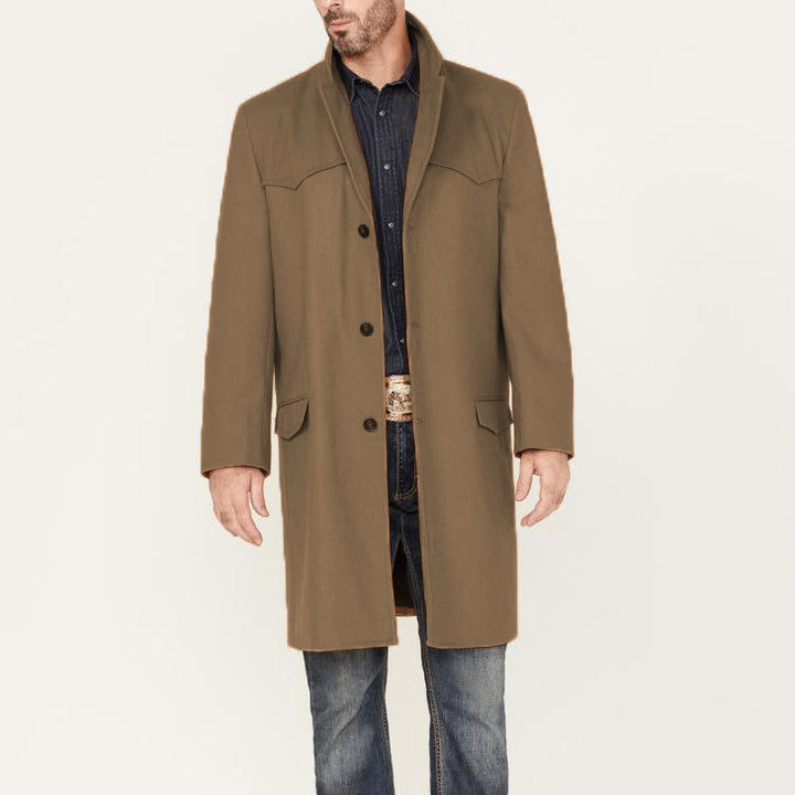 Herren eleganter langärmliger Übercoat mit modernen Akzenten Echoarchiv