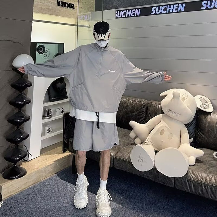 Herren Sportliche Freizeitjacke mit Halbreißverschluss Echoarchiv
