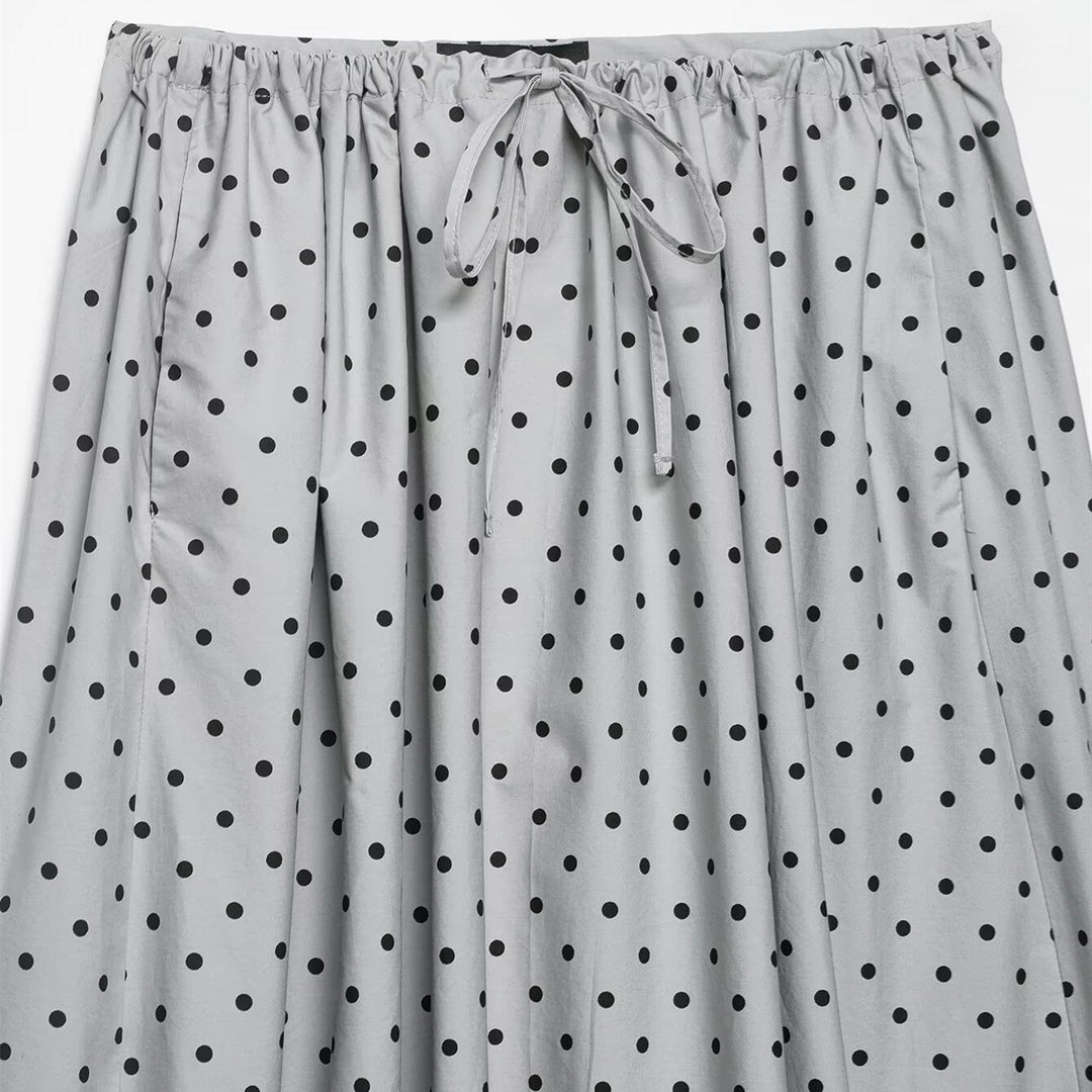 Damen Midi-Rock mit verspieltem Punkte-Design und elastischem Taillenzug Echo Archiv