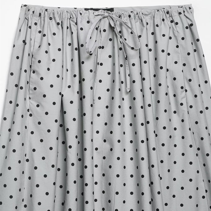 Damen Midi-Rock mit verspieltem Punkte-Design und elastischem Taillenzug Echo Archiv