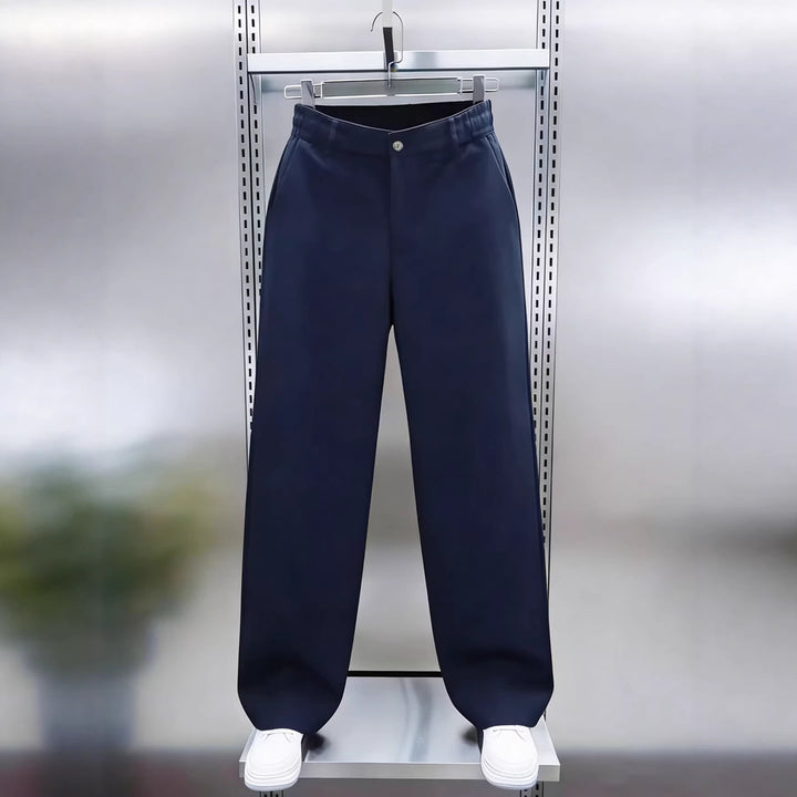 Herren Weite High‑Waist Chinohose mit elastischem Rückbund geradem Bein & Seitentaschen Echo Archiv