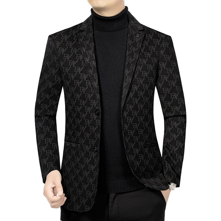 Herren Modernes Einreihiges City-Blazer mit aufgesetzten Taschen und leichter Halbfütterung – Tianoro