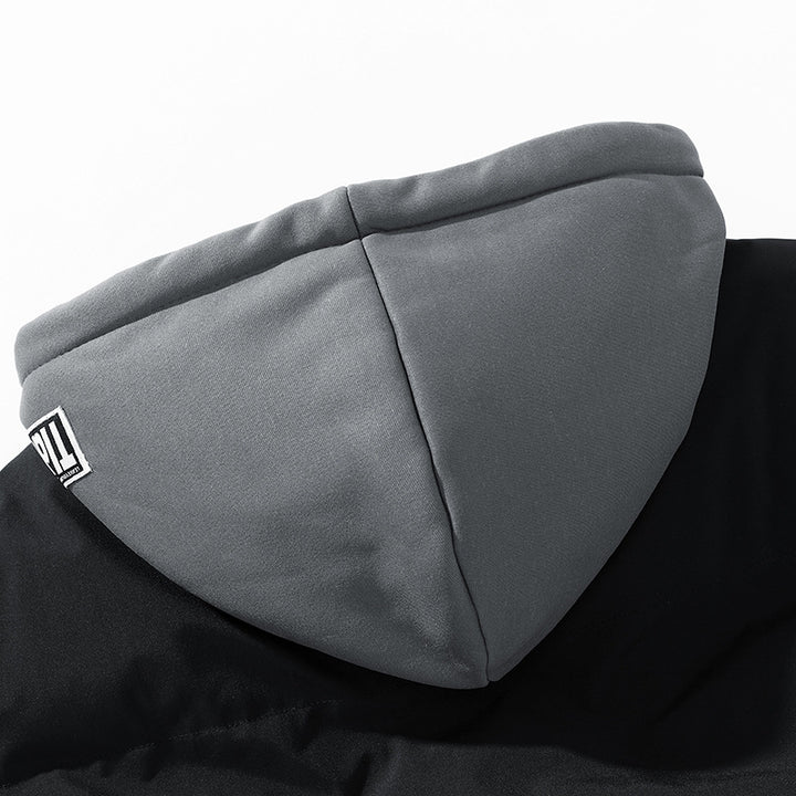 Herren isolierte Steppjacke mit verstellbarer Kapuze und elastischen Bündchen Echoarchiv