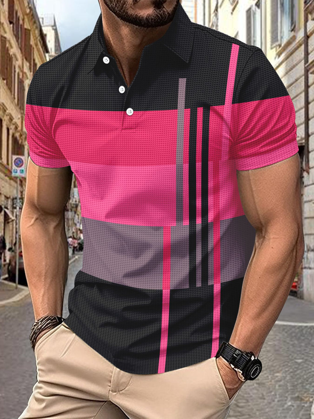 Herren Sportliches Piqué-Poloshirt Echoarchiv