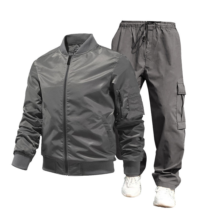 Herren urbane Bomberjacke und Cargo-Hosen Set Echo Archiv