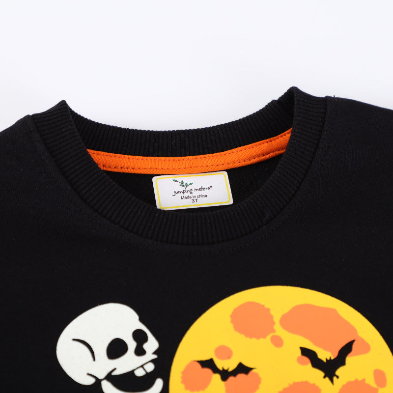 Jungen Sweatshirt mit gruseligem Skelett-Motiv Echo Archiv