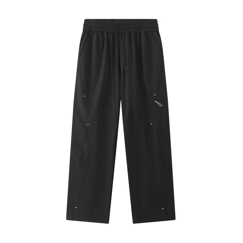 Herren Weite Relaxed-Cargo-Freizeithose mit Tunnelzugbund & Multifunktions‑Taschen Echoarchiv