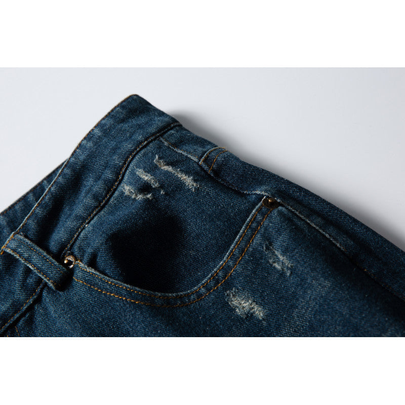 Herren Weite Highwaist Baggy-Jeans mit Used-Waschung und Five-Pocket-Details Echo Archiv