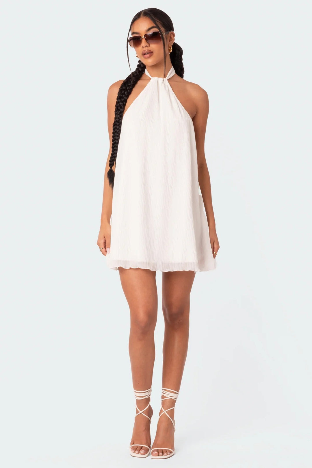 Damen Freizeitkleid mit Halterneck und fließendem Schnitt Echo Archiv