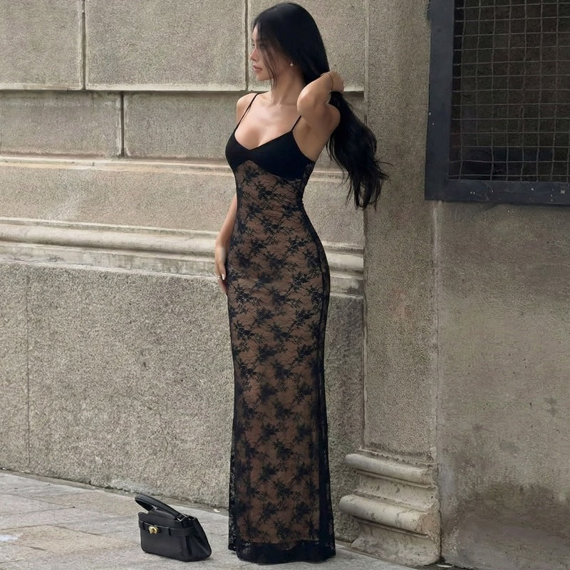 Damen Spitzen-Maxisommerkleid Echo Archiv