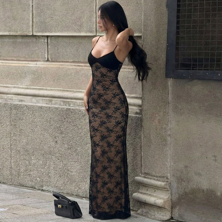 Damen Spitzen-Maxisommerkleid Echo Archiv