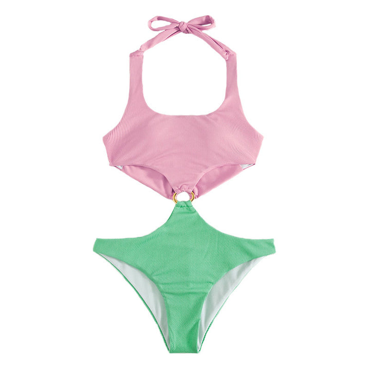 Damen Sportliches Bikini-Set mit extravaganten Rüschendetails und Ringverschluss Echo Archiv