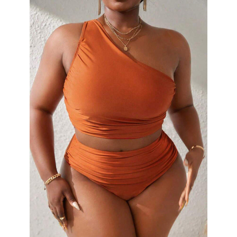 Damen Einseitiger Bikini-Set mit modischem Wickeldetail und hohem Bund Echo Archiv