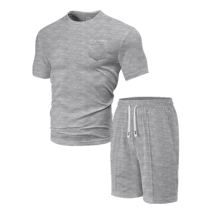 Herren Freizeit-Loungewear Set aus atmungsaktivem Material mit Taschen Echoarchiv