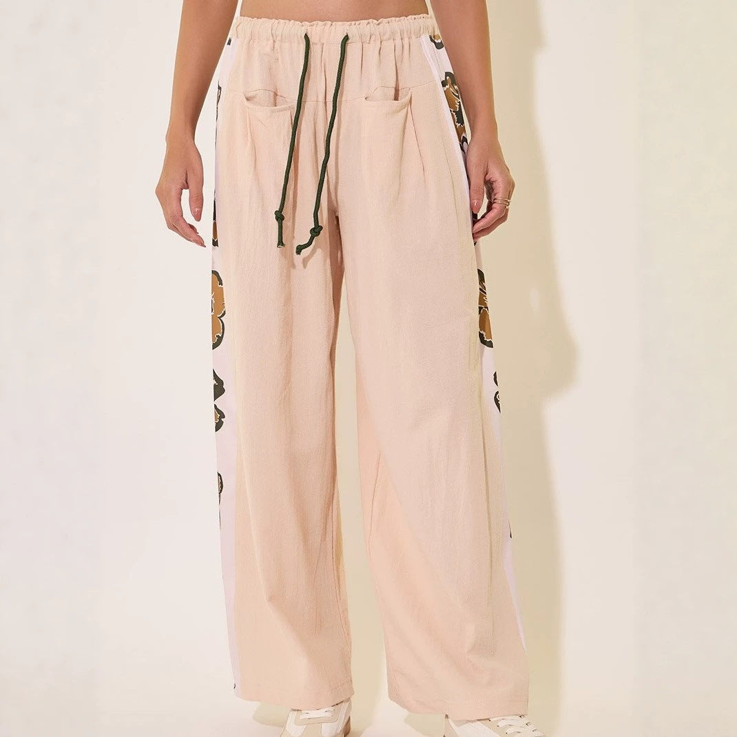 Damen Modische Sommerhose mit Blumenmuster