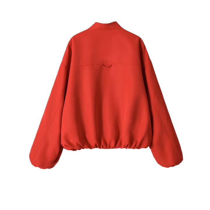 Damen Oversize Bomberjacke mit Raglanärmeln und elastischem Saum Echo Archiv