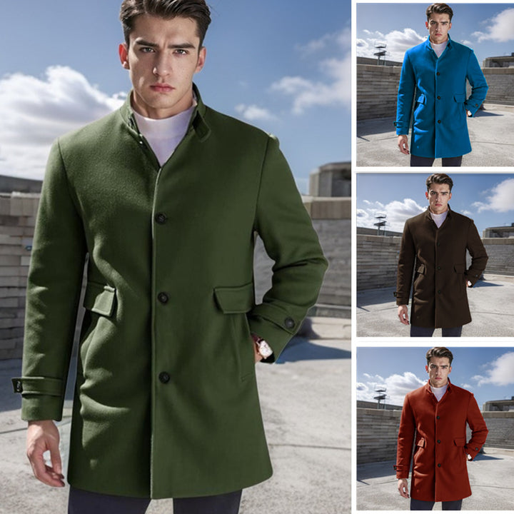 Herren eleganter Außenmantel mit praktischen Taschen Echoarchiv