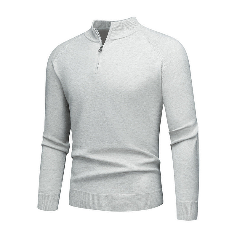 Herren modischer Pullover mit kurzem Reißverschluss Echoarchiv