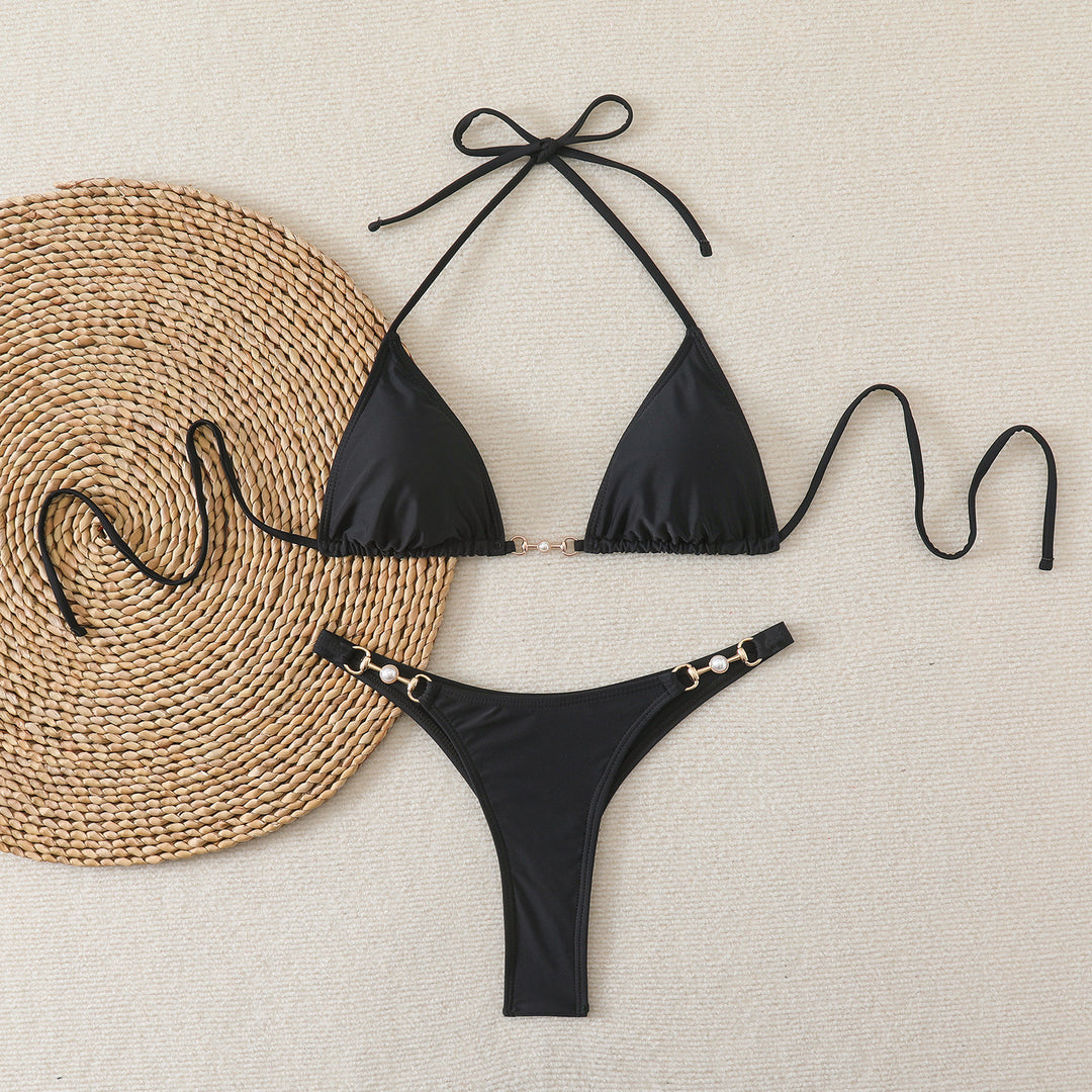 Damen Triangel-Bikini mit eleganten Goldakzenten Echo Archiv