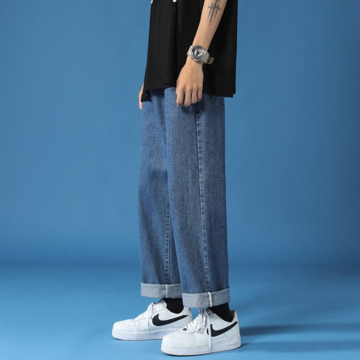 Unisex Weit geschnittene Denim-Hose Echoarchiv