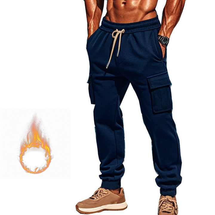 Herren Thermo-Cargo-Jogger mit Fleecefutter, tapered Schnitt & Mehrfachtaschen – Bravaro