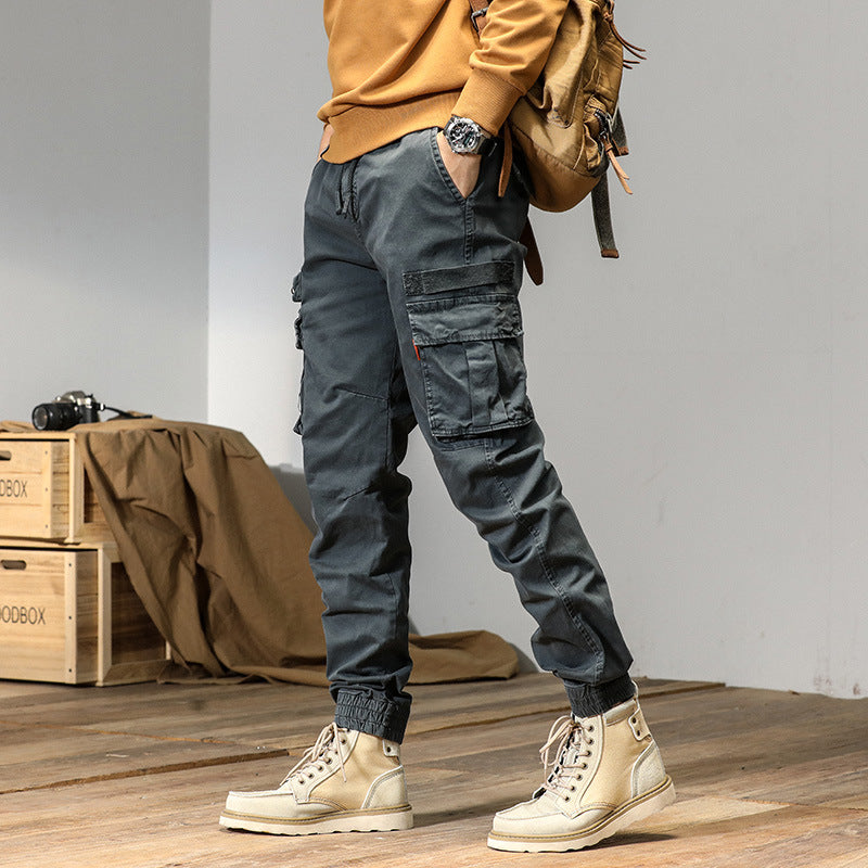 Herren Schmale Utility-Cargojogger aus Ripstop mit Elastikbund, Kordelzug und Mehrfachtaschen Echo Archiv