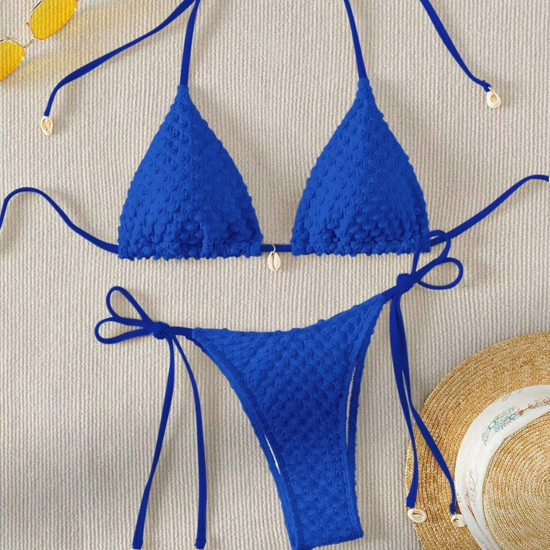 Damen Triangel-Bikinioberteil mit strukturierter Textur Echo Archiv