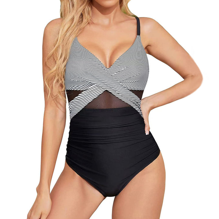 Damen Hochwertiger Einteiler Badeanzug mit trendigen Cut-Out-Details Echo Archiv