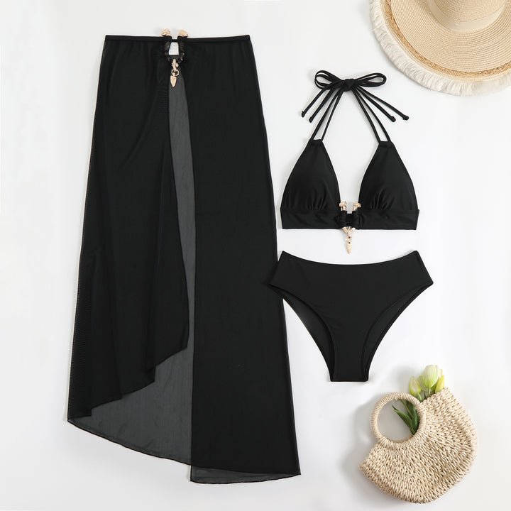 Damen Bikini-Set mit schickem Wickelrock und raffiniertem Halterneck Echo Archiv