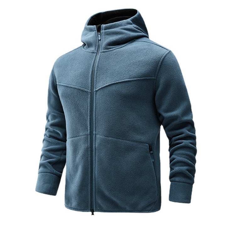 Herren Fleecejacke mit praktischen Taschen und verstellbarer Kapuze Echoarchiv