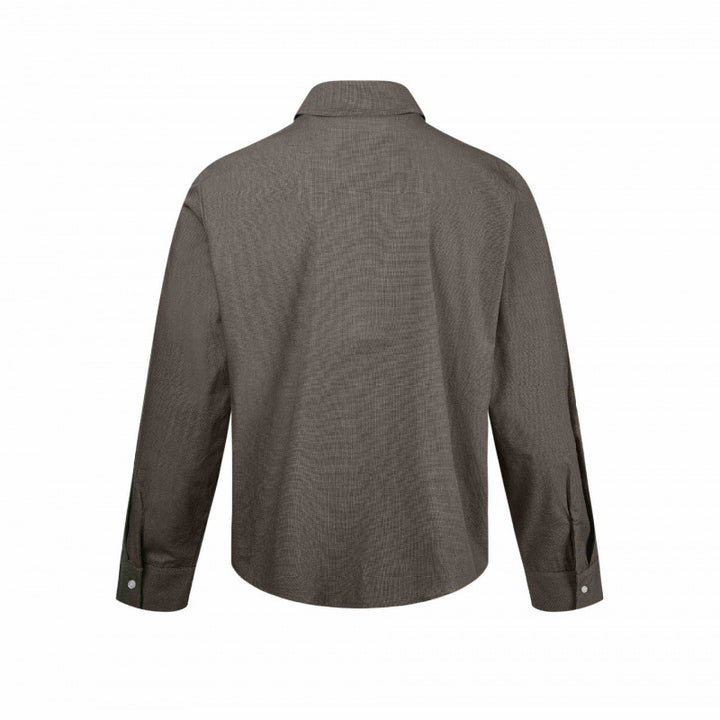 Herren Boxy-Hemdjacke mit Zwei-Wege-Metallreißverschluss und feiner Strukturqualität Echo Archiv