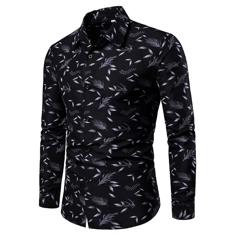Herren Elegantes und stilvolles Hemd mit floralem Muster Echoarchiv
