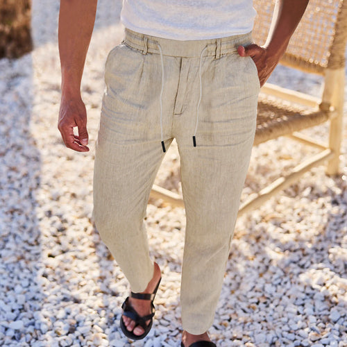 Herren lässige Freizeithose mit elastischem Bund und seitlichen Eingrifftaschen Echoarchiv